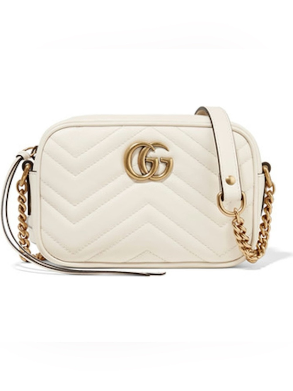 Gucci GG Marmont camera bag in quilted
MATELASSE Leather made in
Italy